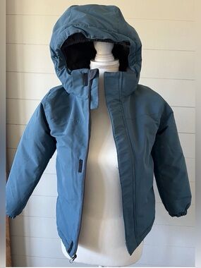 Iceburg Outerwear Kids Youth Jacket Coat size 7 Blue Green Hooded
